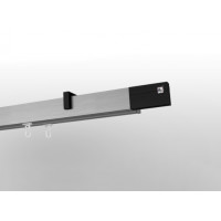 Карниз для штор SQUARE LINE (Сталь-Чорний Q-АRT БІЛИЙ КРІСТАЛ) Подвійної в СТЕЛЮ 2.0м
