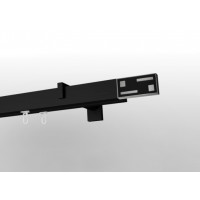 Карниз для штор SQUARE LINE (Чорний матовий G-TECH) Подвійний 3.0м