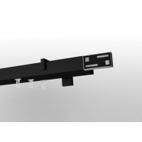 Карниз для штор SQUARE LINE (Чорний матовий G-TECH) Потрійний 2.0м