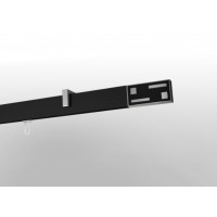 Карниз для штор SQUARE LINE (Чорний матовий - Сталь G-TECH) Однорядний до СТЕЛІ 1.6м
