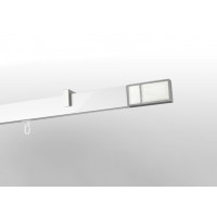 Карниз для штор SQUARE LINE (Білий глянець BOSS Сталь) Одинарний до СТЕЛІ 4.0м